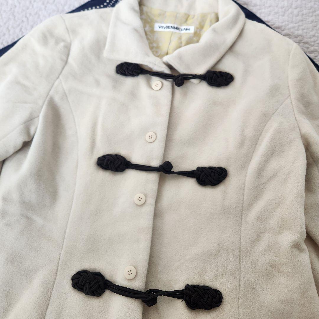 アンゴラ混★VIVIENNE TAM　ヴィヴィアンタム　チャイナボタン　コート