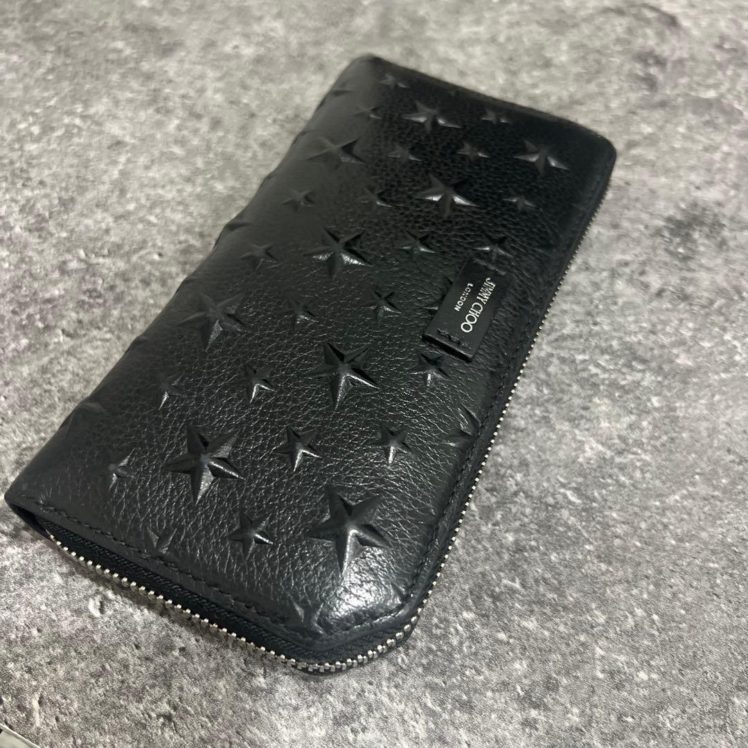 即発送！JIMMY CHOO CARNABY/S ブラック 長財布