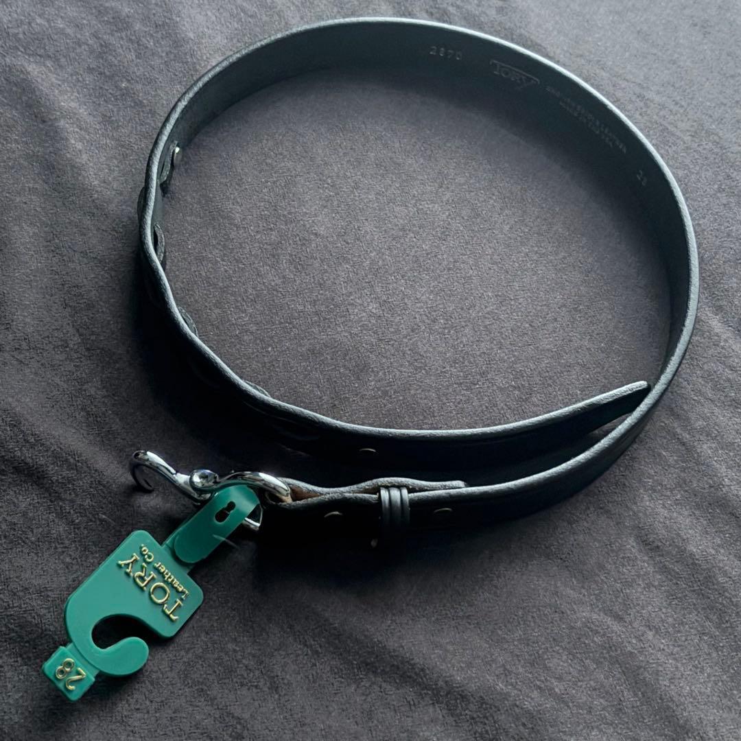 【新品】TORY ミニフックバックルベルト 28 ブラック/シルバー