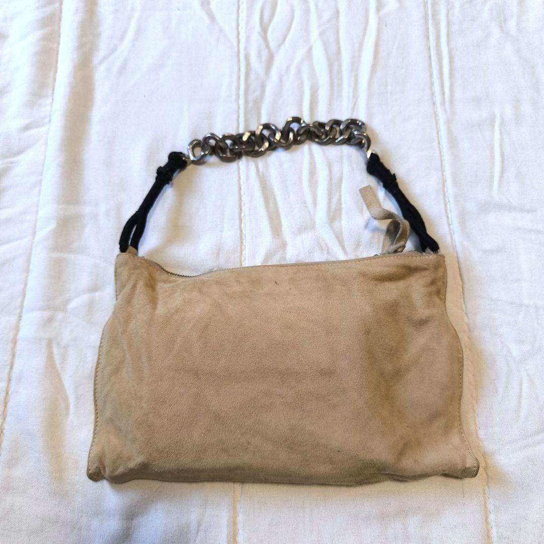Chloe　クロエ　ベージュスエードバッグ　クローバーチャーム
