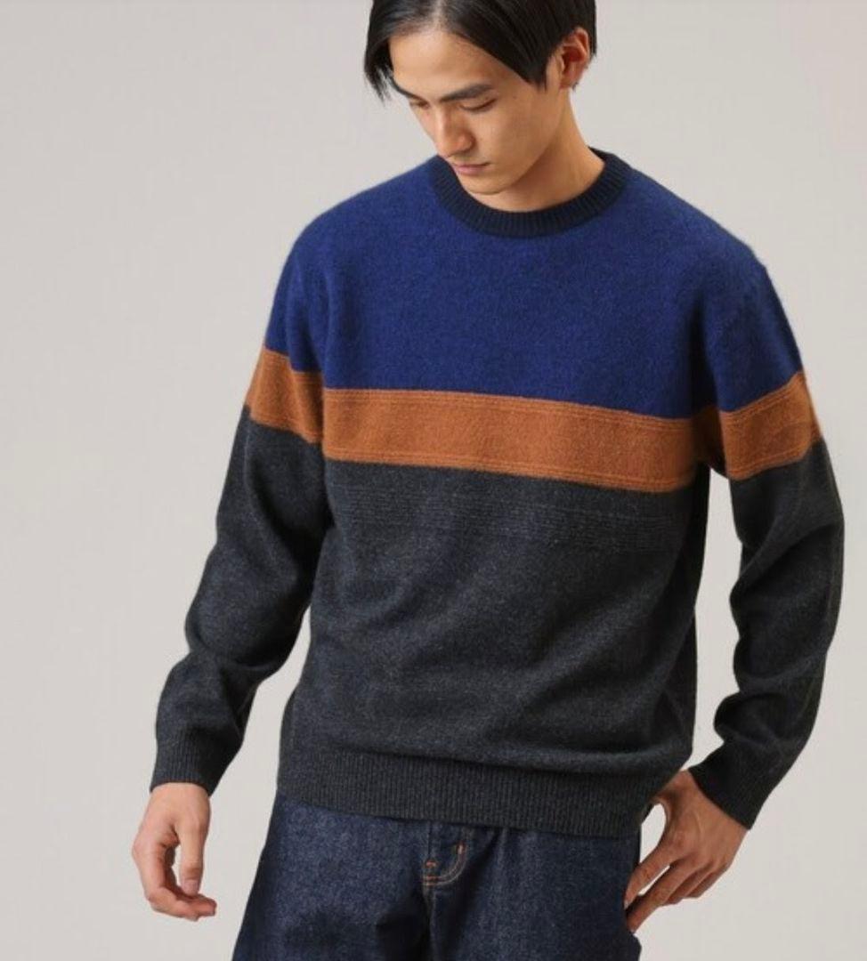 タケオキクチ　【カシミヤ】フルカシ パネル柄 ニット