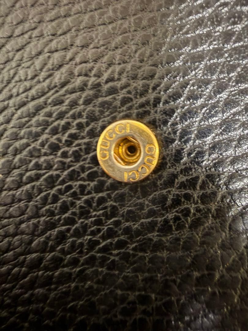 グッチ GGマーモント ブラック テクスチャードレザー コンチネンタルウォレット