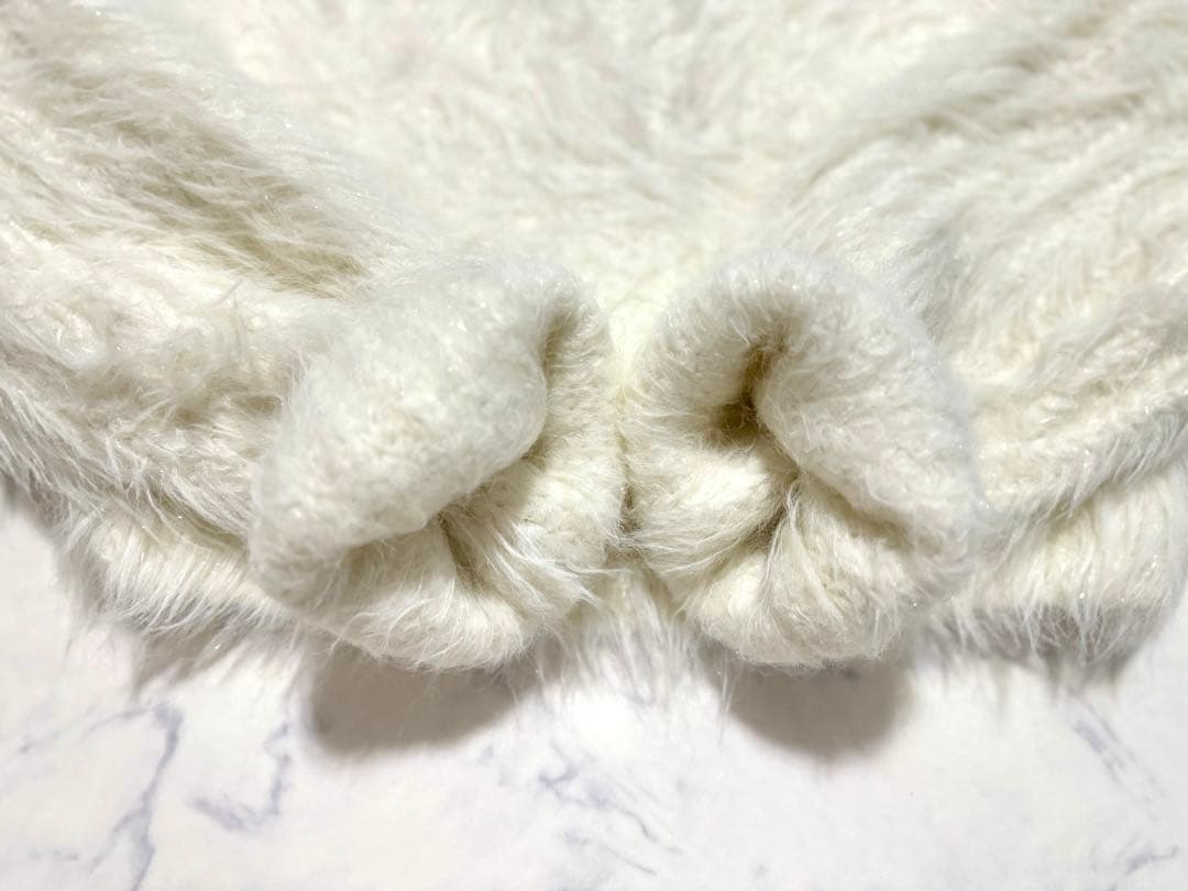 【新品未使用】FRAY I.Dフレイアイディーフィルムシャギーニットカーディガン