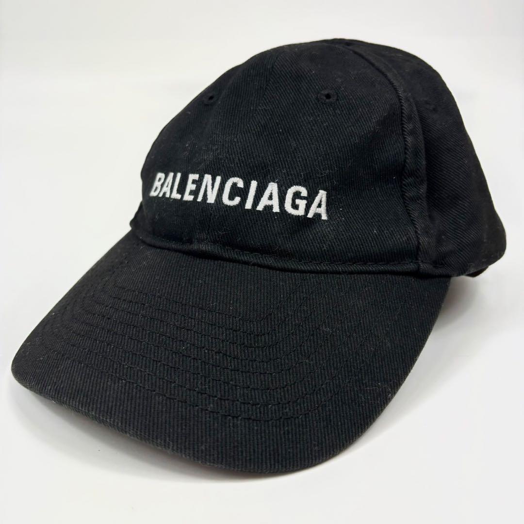 【美品】バレンシアガ　キャップ　ブラック　Lサイズ