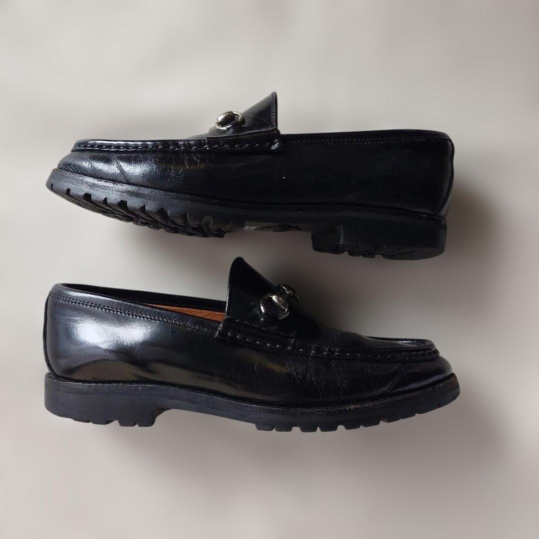 オールドグッチ Gucci ホースビットローファー 8 E 25.0cm前後