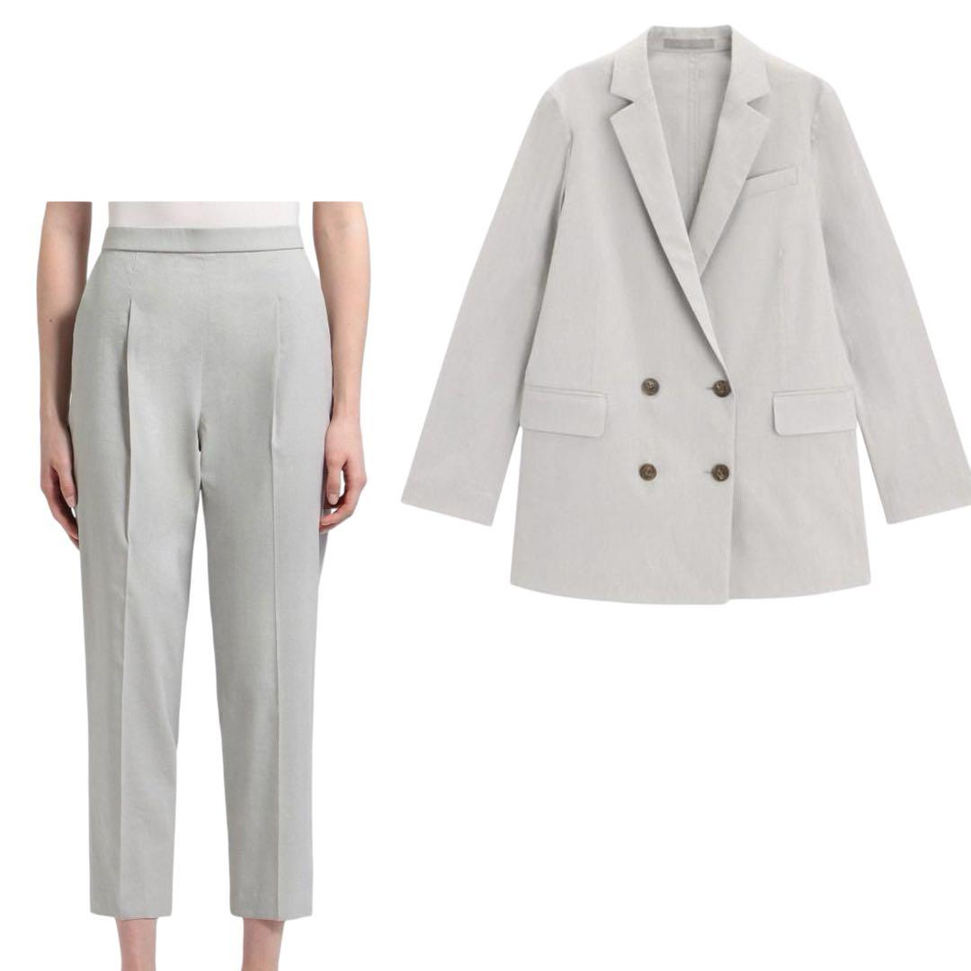 未使用級★セオリー★2024★夏に活躍！パンツセットアップスーツ★ショッパー付