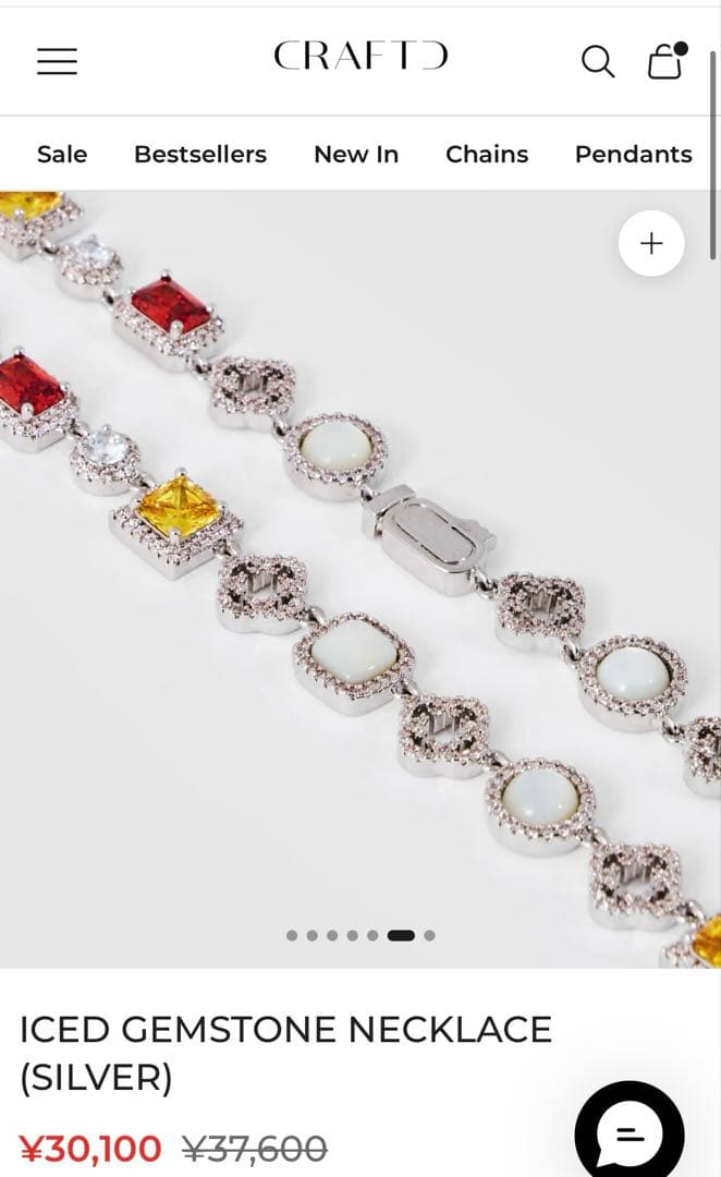 アクセサリー GEMSTONE NECKLACE (SILVER)