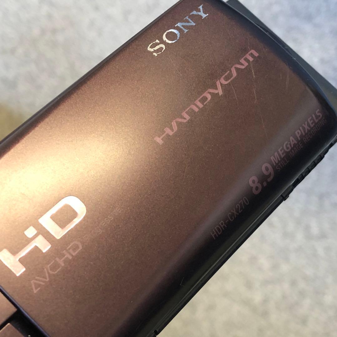 動作確認済 SONY HDR-CX270V ボルドーブラウン 内蔵メモリ32GB