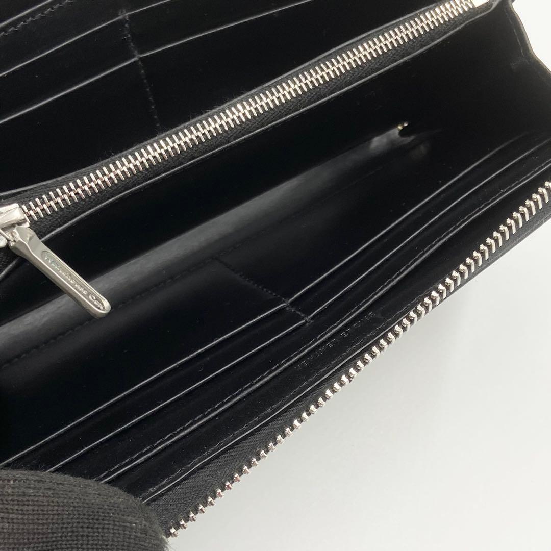 ホワイトハウスコックス　ブライドルレザー　長財布　ラウンドファスナー　ブラック