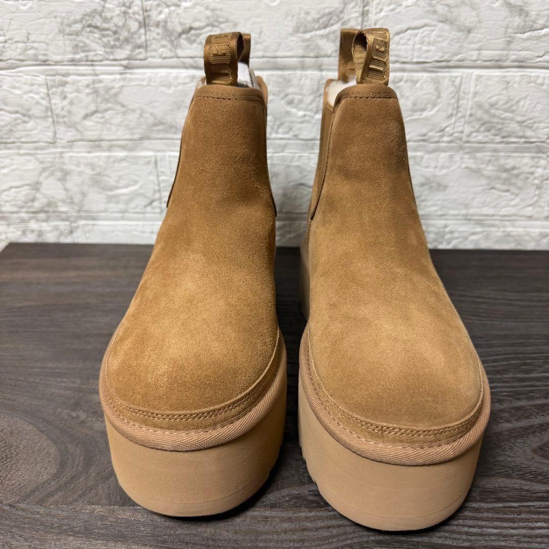 UGG ニューメル プラットフォーム チェルシー 25cm チェスナット