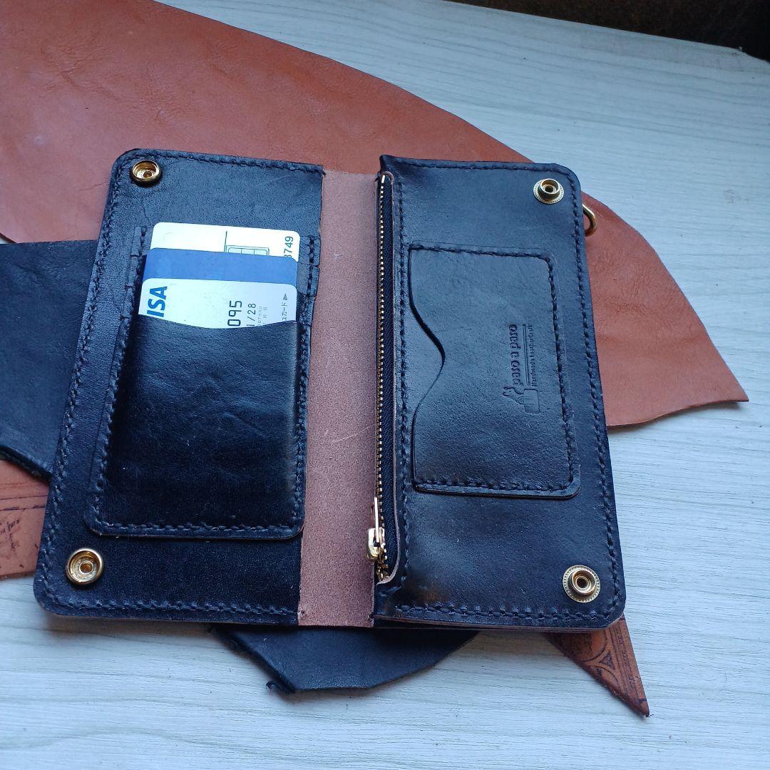 トラッカーウォレット　ロング　茶芯　ハンドメイド　42TALON復刻
