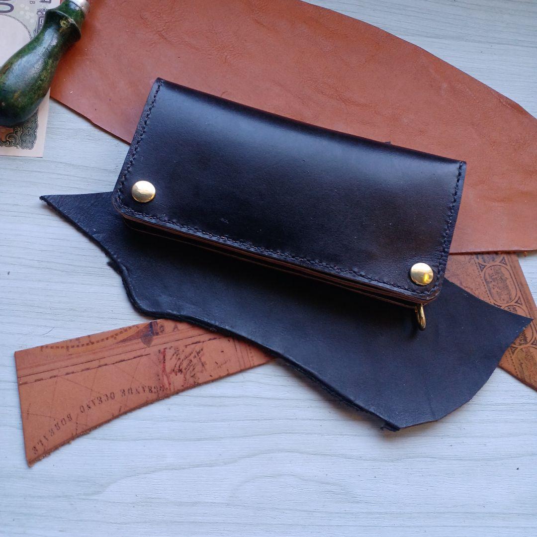 トラッカーウォレット　ロング　茶芯　ハンドメイド　42TALON復刻