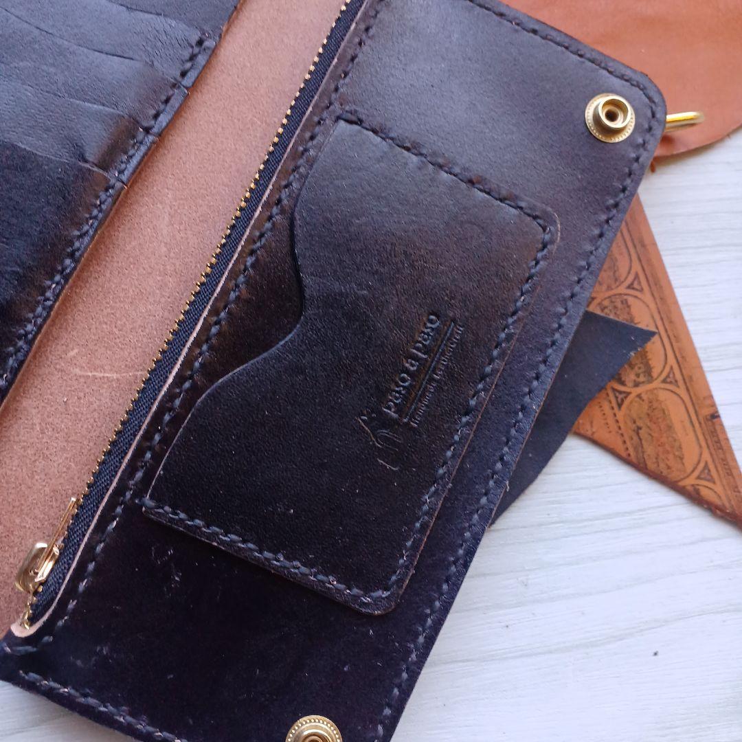 トラッカーウォレット　ロング　茶芯　ハンドメイド　42TALON復刻