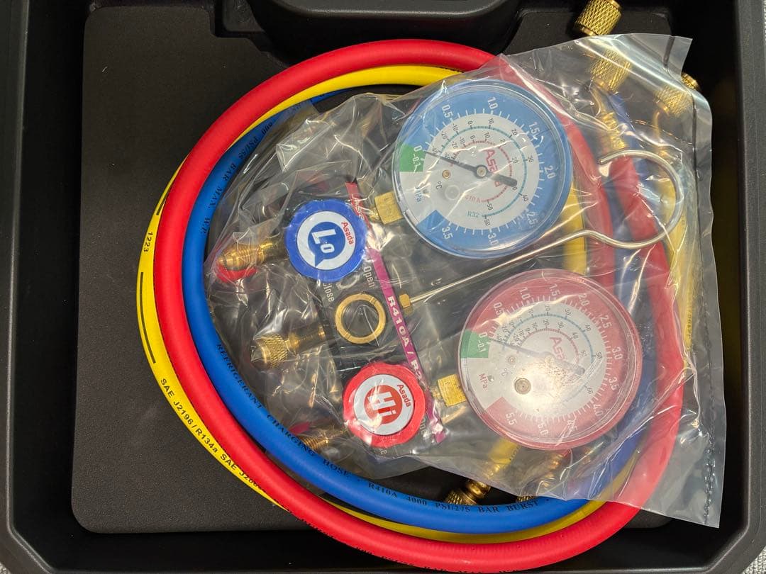 Asada マニホールド AD-AF R410R32対応新品ケース付