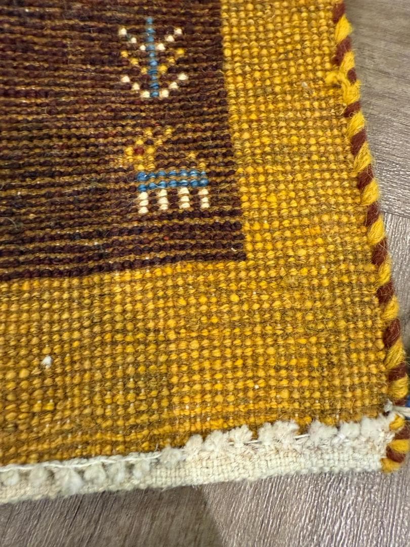 120x42cm ペルシャギャッベ ランナー (ギャベ) ペルシャ絨毯 ギャッベ