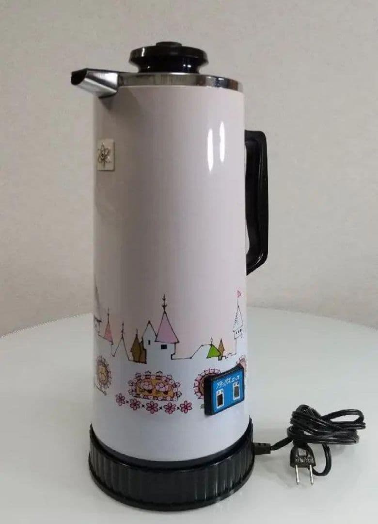 【希少】アンティーク オシャレ 電子ポット 象印 ZOJIRUSHI 魔法瓶