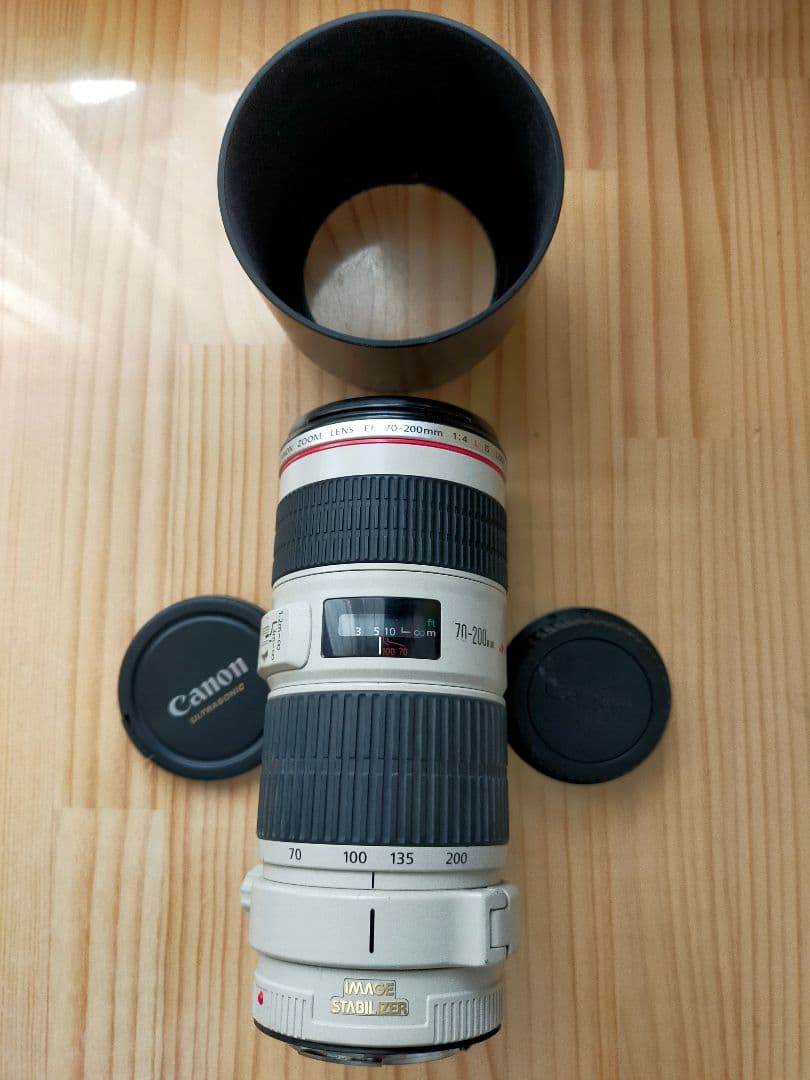 Canon キャノン EF 70-200mm F4L IS USM フード付き