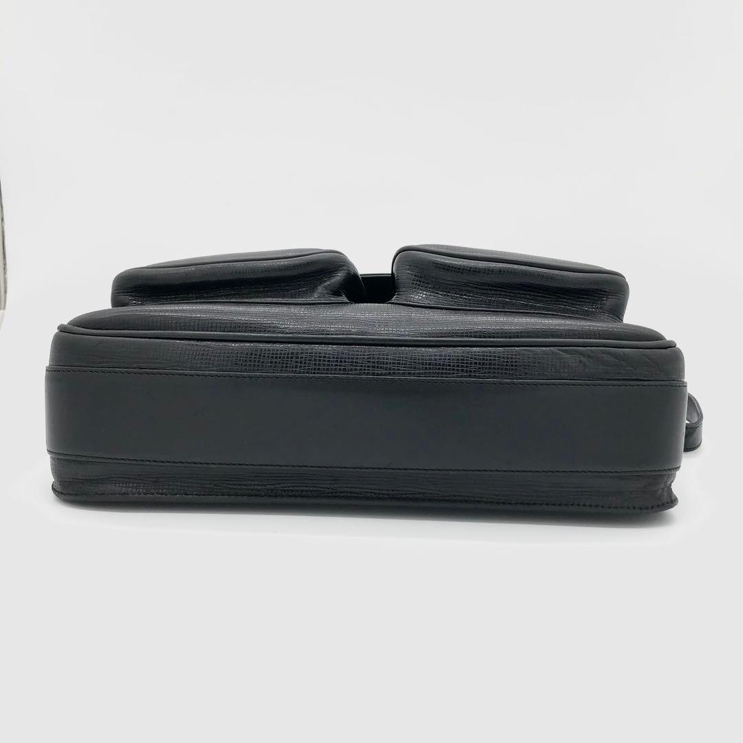 【極美品】ハンティングワールド　キャリーオール　メッセンジャーバッグ　レザー　黒