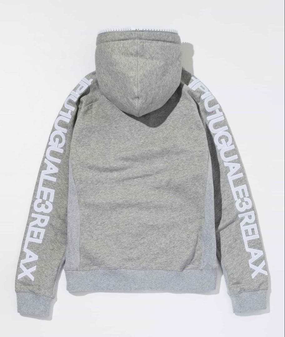 1PIU1UGUALE3 RELAX ウノピュウ ビッグファスナー パーカー