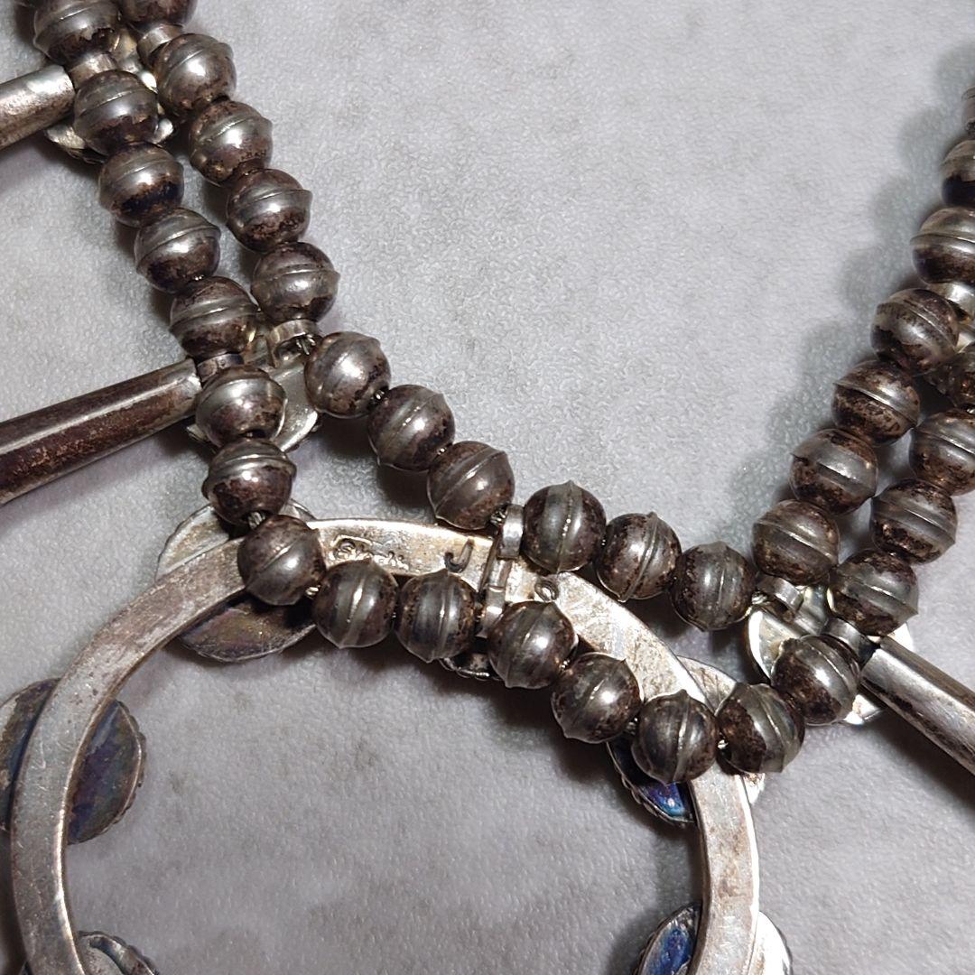 NAVAJO ナバホ スカッシュブロッサムネックレス ターコイズ 925