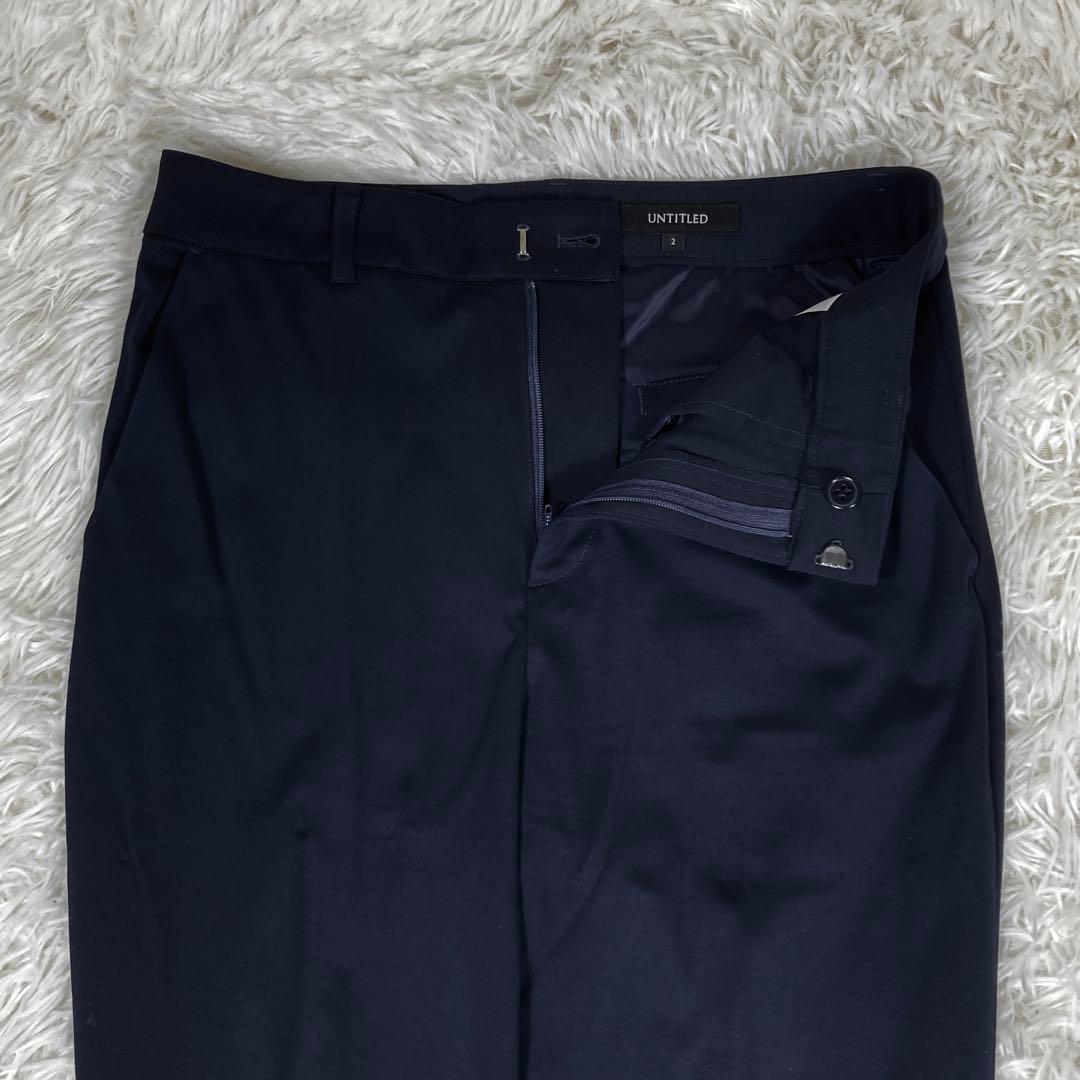 極美品　アンタイトル　セットアップスーツ　ウォッシャブル　ストレッチ　ネイビー