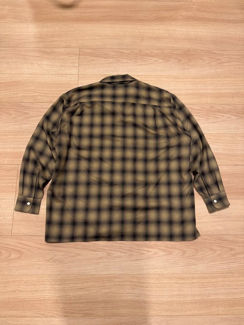 KAPTAIN SUNSHINE ウール オンブレ オープンカラー シャツ 3