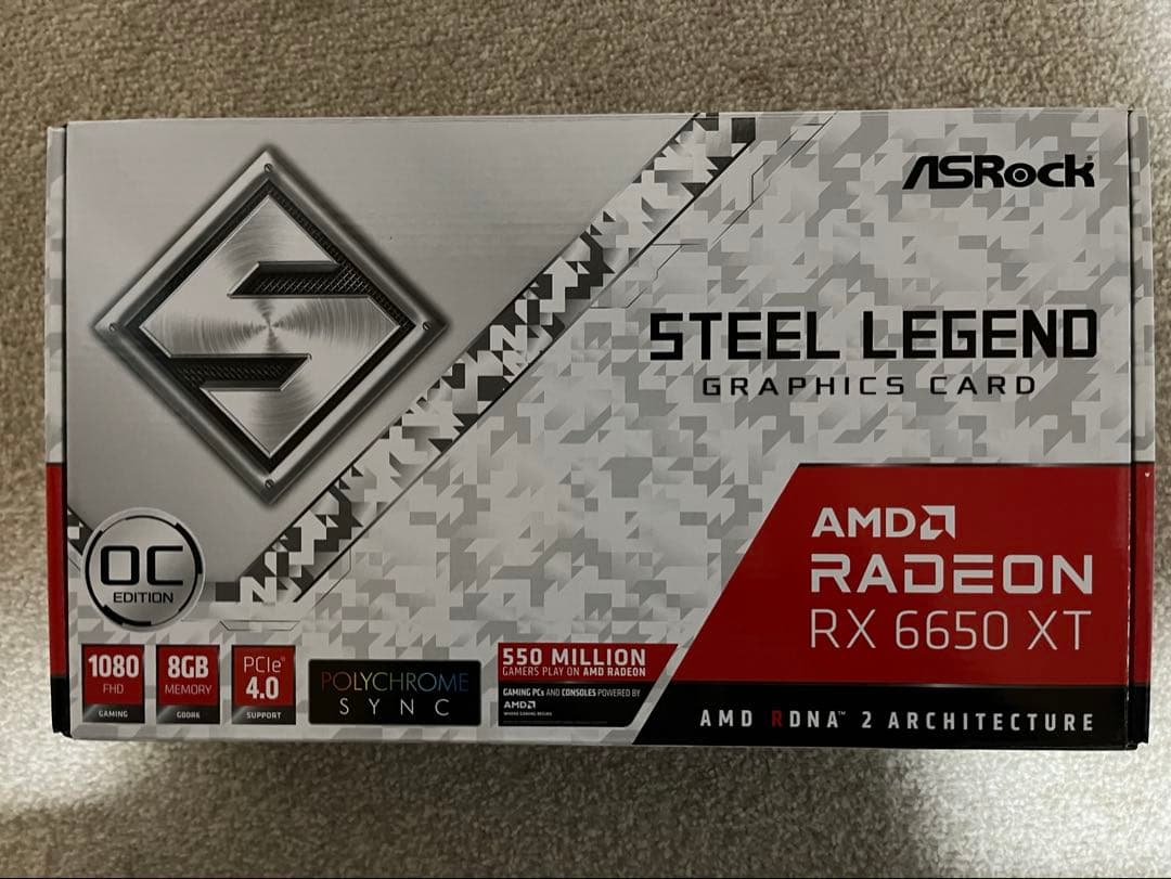 【中古・動作確認済】ASRock AMD RX6650XT GPU