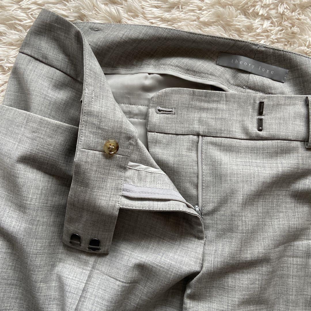 美品　大きいサイズ42/44 セオリーリュクス　パンツスーツ　エグゼクティブ　灰