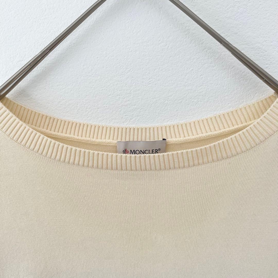 【人気定番】モンクレール ニット セーター ボーダー クリーム S