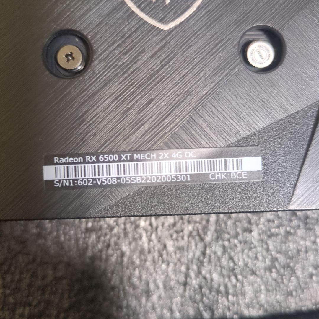 ジャンク扱い MSI RX 6500 XT 4GB OC Edition