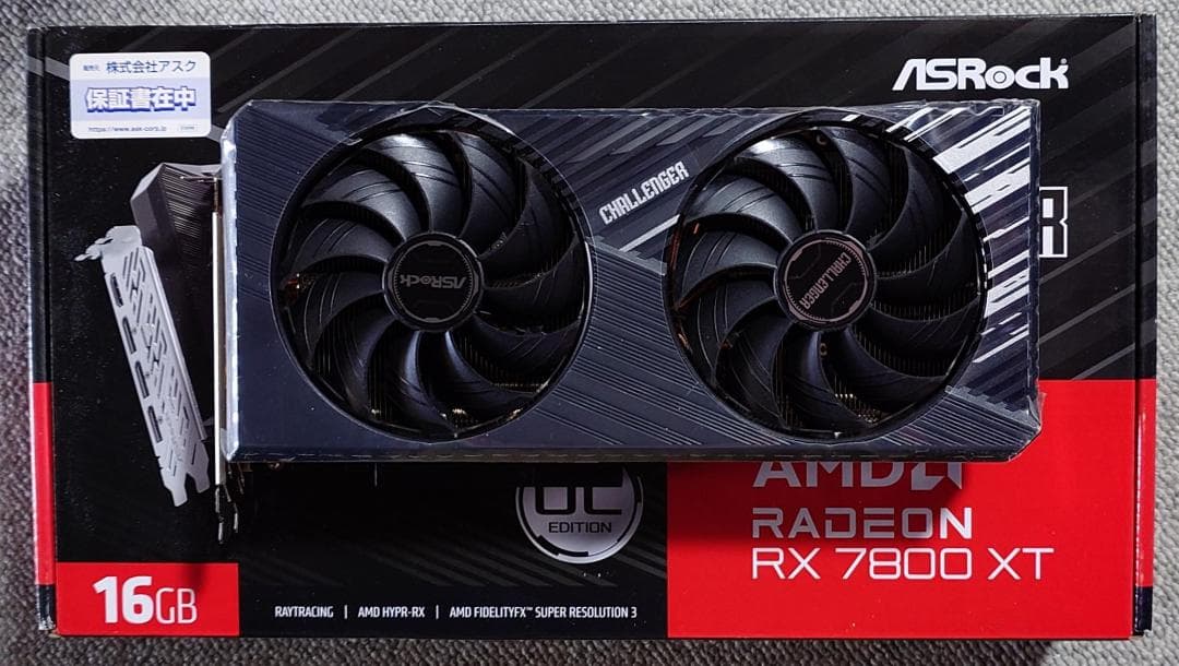 グラフィックボード・グラボ・ビデオカード ASRock Radeon RX 7800 XT Challenger 16GB