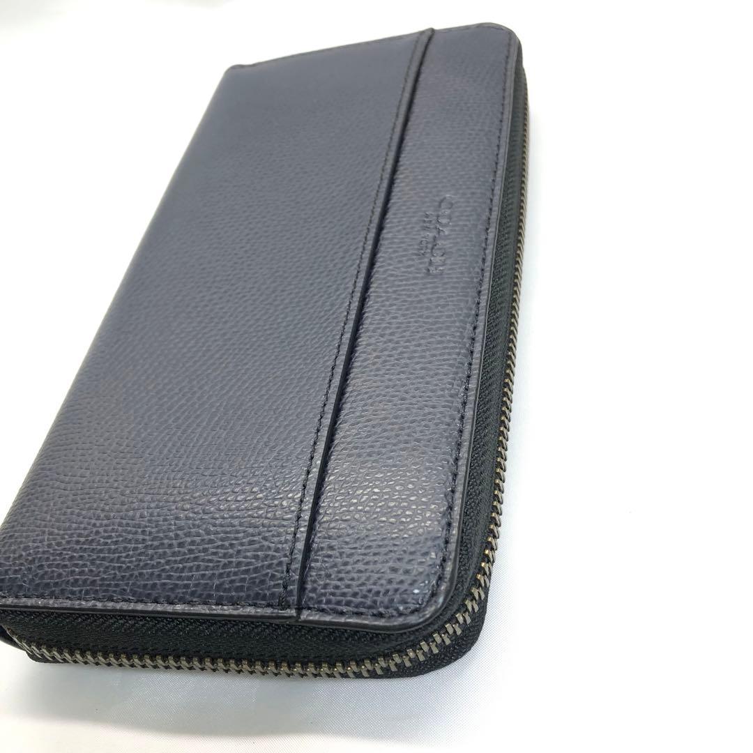 【極美品✨】　COACH コーチ　長財布　メンズ　ネイビー