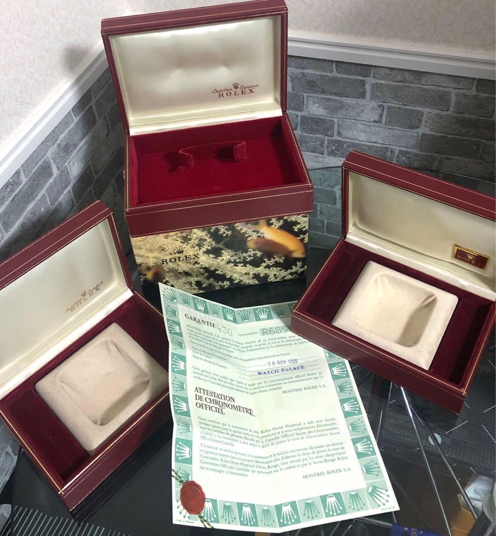 ロレックス　時計ケース　花柄刺繍　希少、ギャランティ