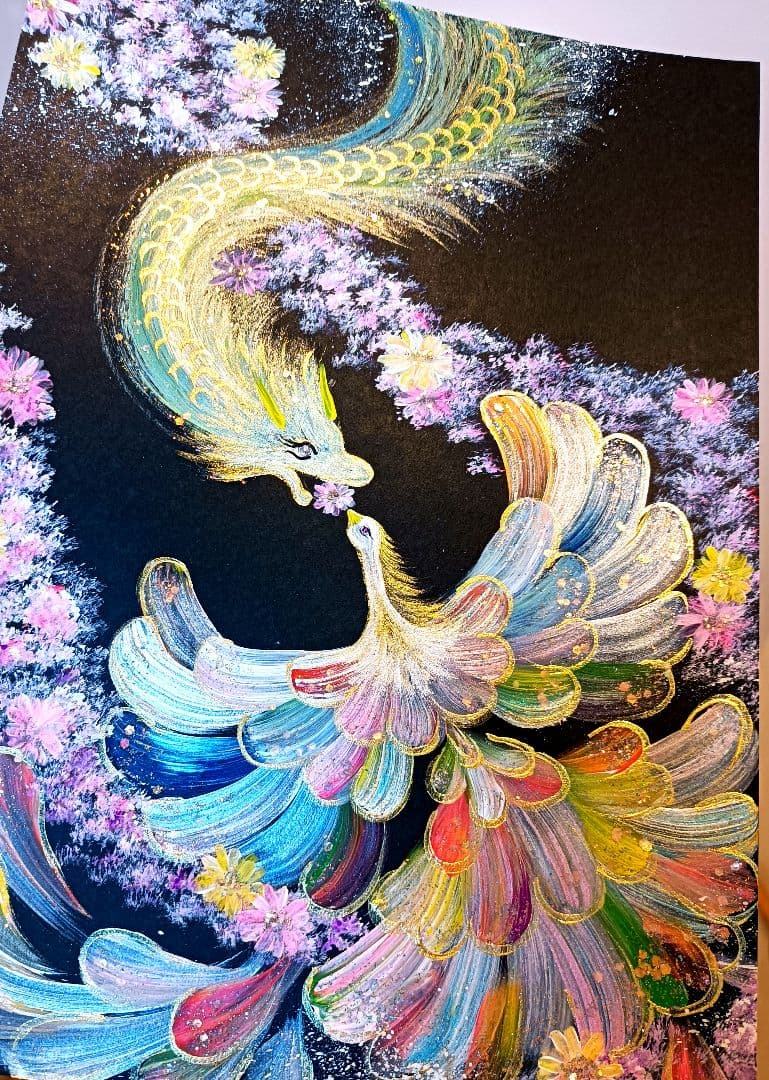 開運絵画　❀龍鳳凰つなぎ『☰全て』❀