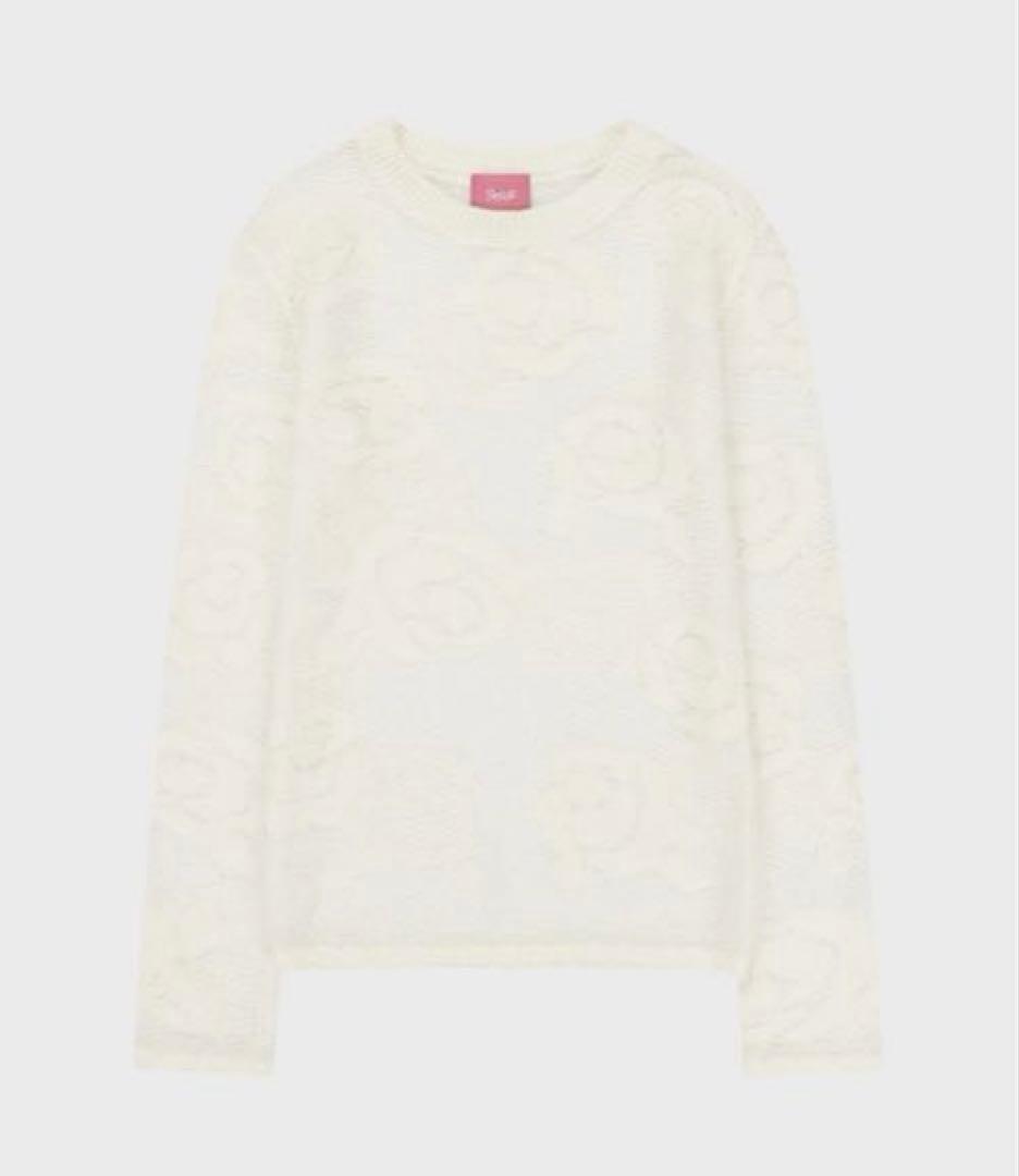 Sinoon ニットRose Artwork Long Sleeve Knit