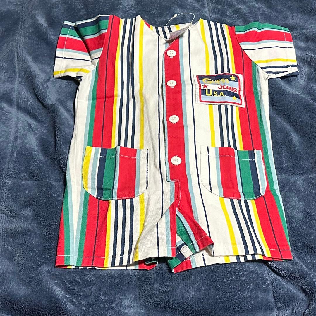 guess ストライプロンパース　9M ヴィンテージ　古着