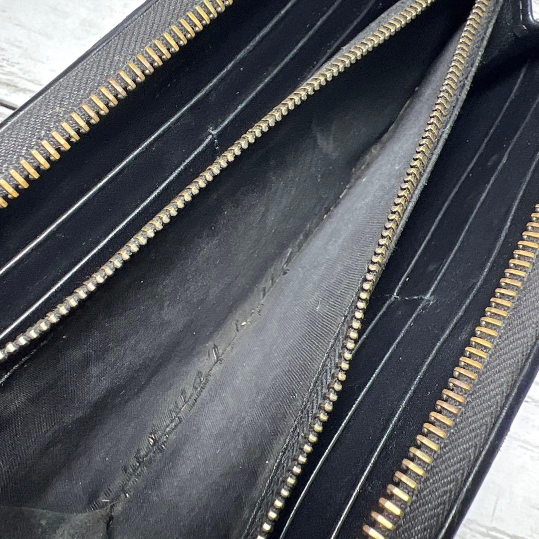 BOTTEGAVENETAボッテガヴェネタ長財布イントレチャート黒ブラック本革