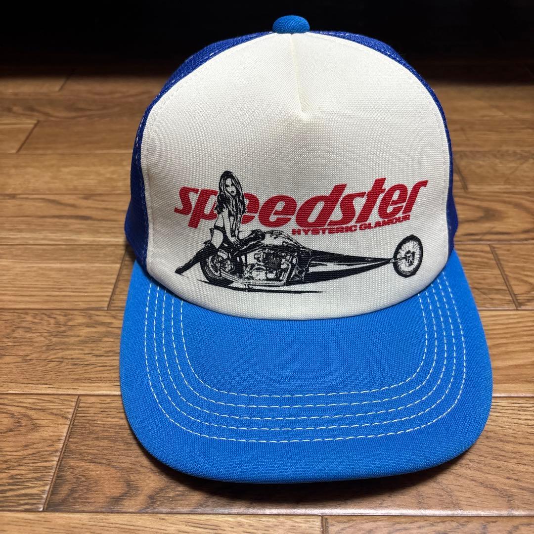 hysteric glamor メッシュキャップ　ブルー　speedster