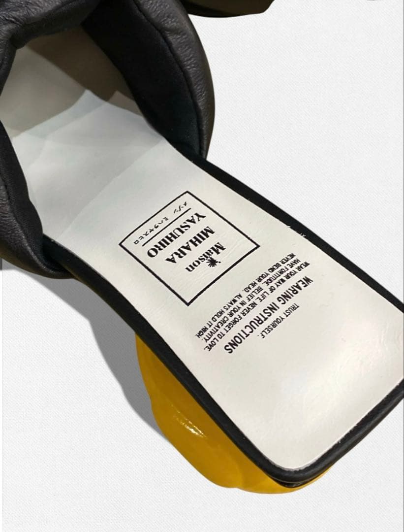 メゾンミハラヤスヒロ ダックヒールサンダル アヒル ミュール 36 ブラック