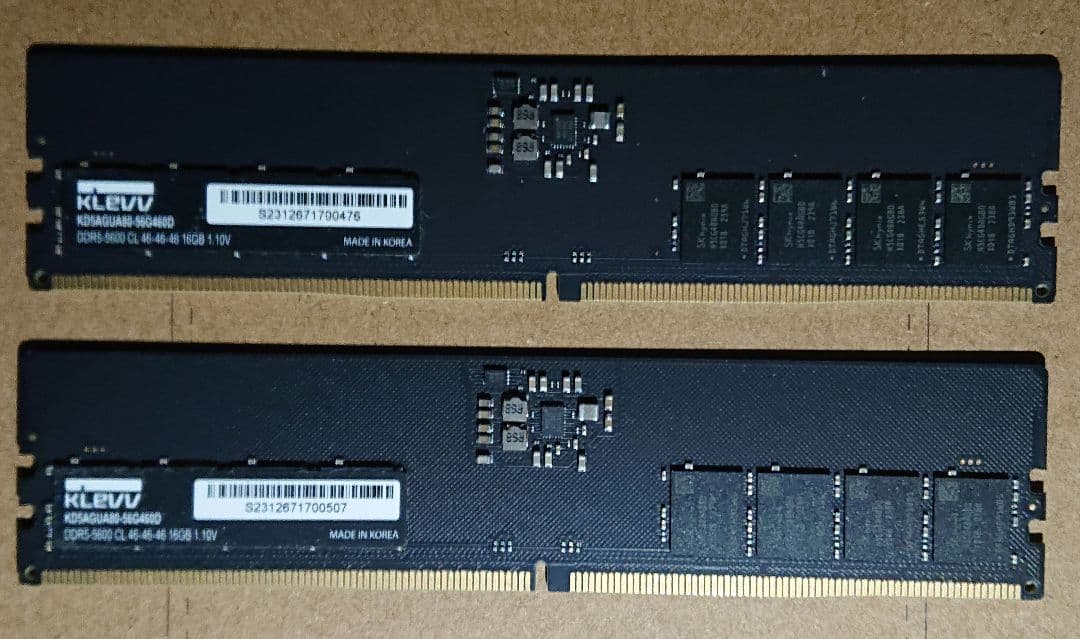 AMD Ryzen 7 7800X3D とDDR5 32GB