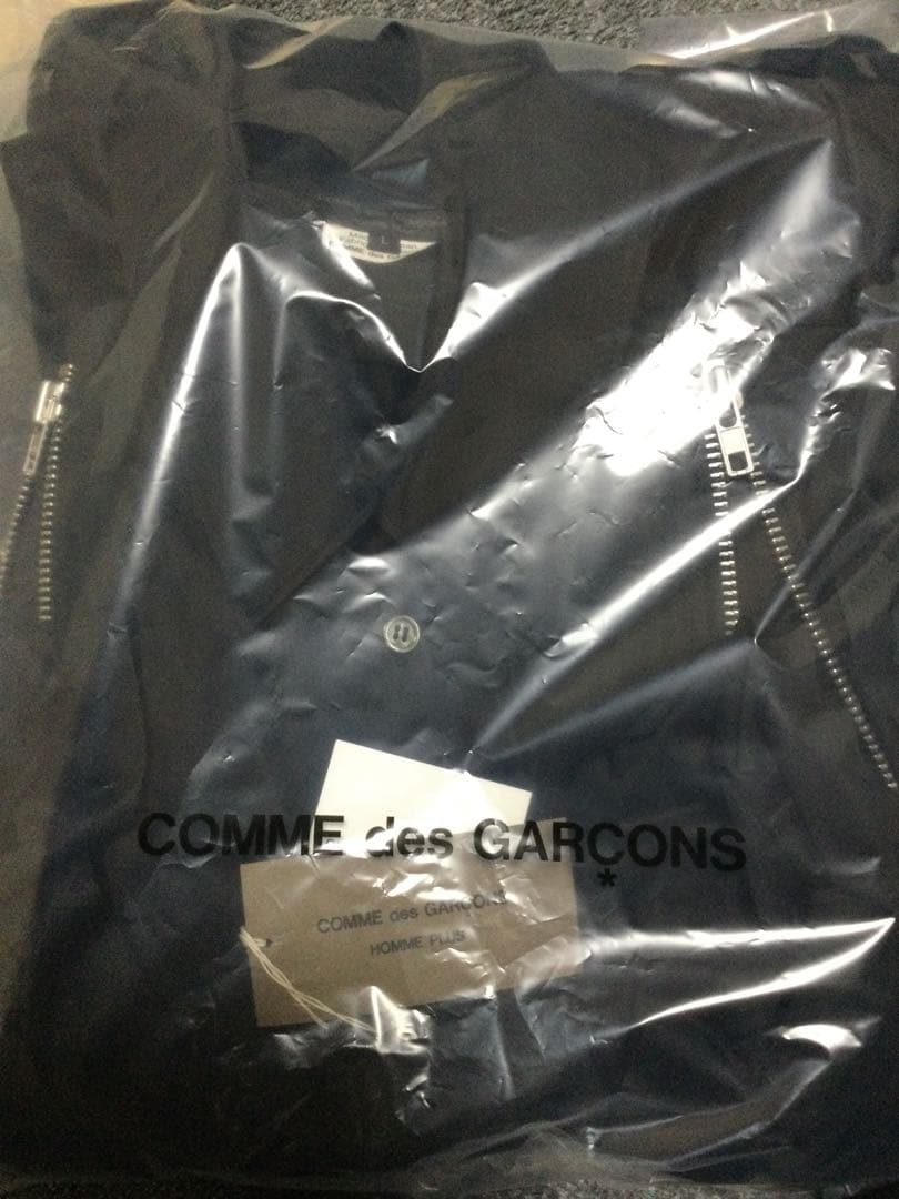 26SS コムデギャルソンオムプリュス　ジップフリルブラウス　シャツ　BK L