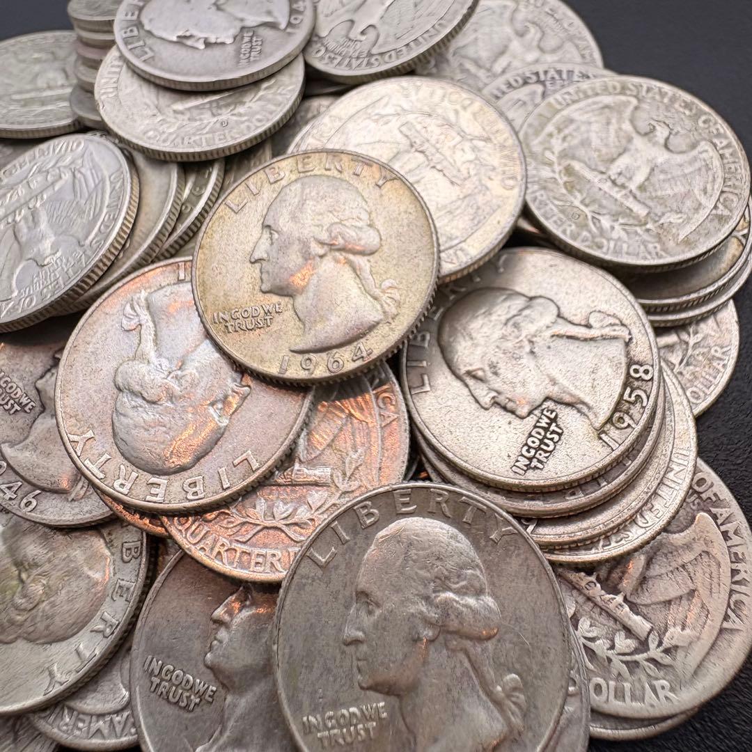 クォーターダラー ドル 70枚 1964年以前 アメリカ銀貨 25セント