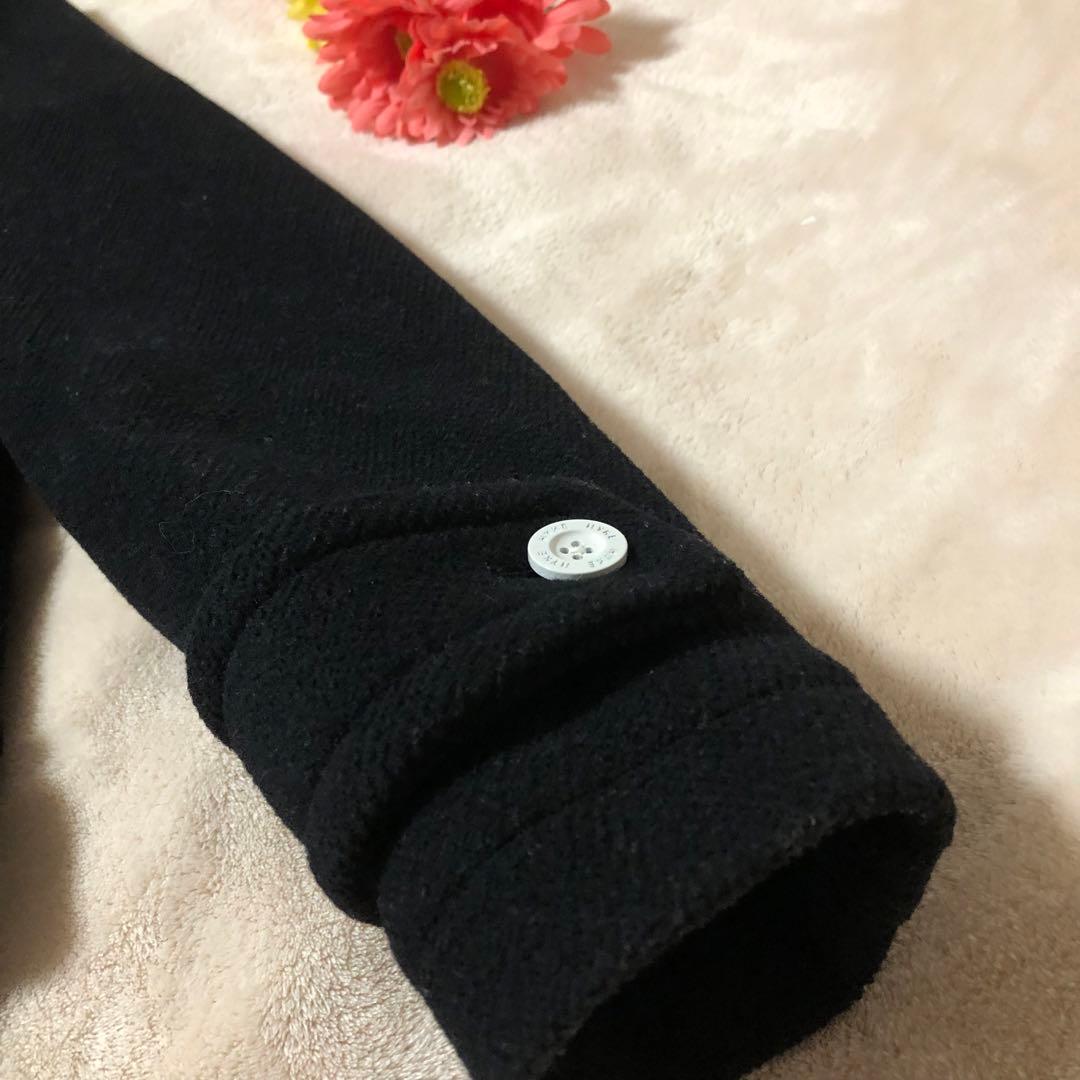 美品♡ HYKE ハイク　ダッフルコート　ロング　白トグル　ブラック　サイズ2