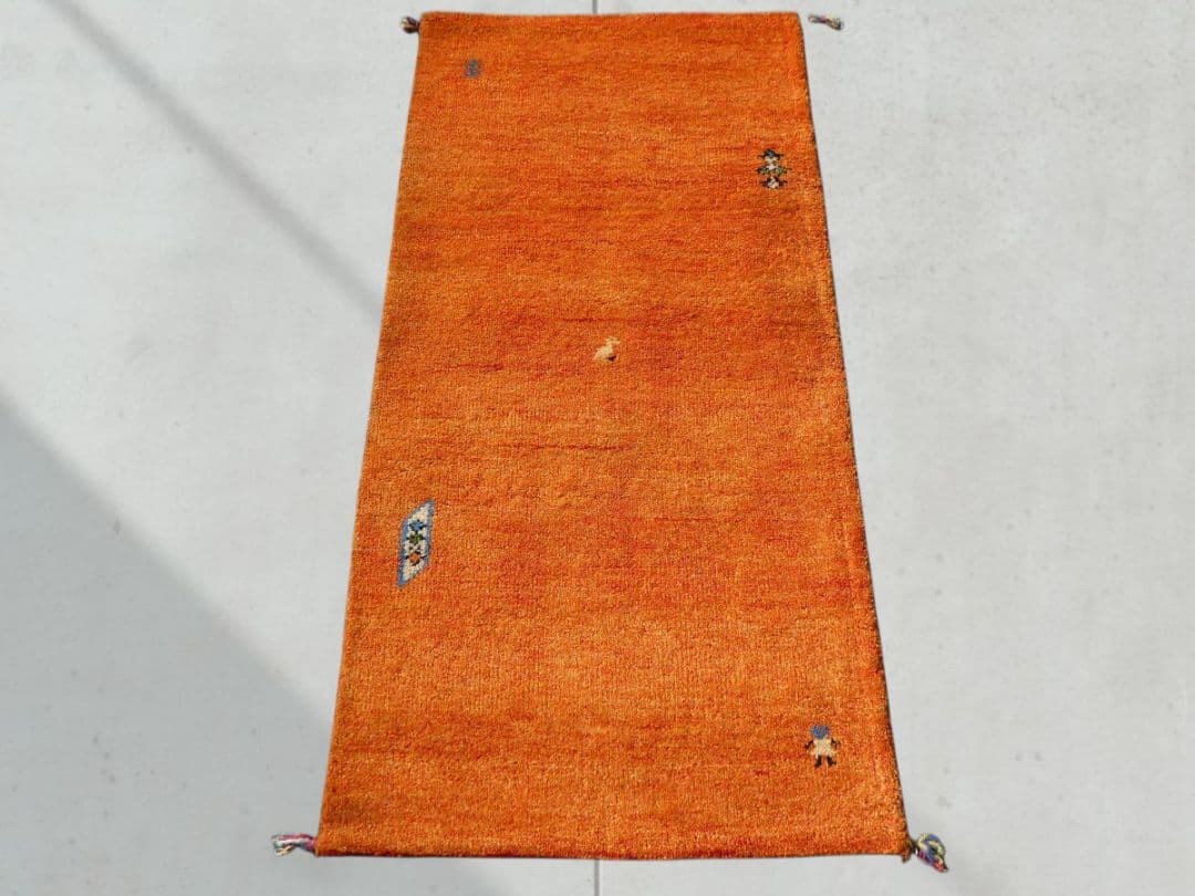 ●BLACKFRIDAY●　140×71cm　ギャッベ　ペルシャ絨毯　手織り