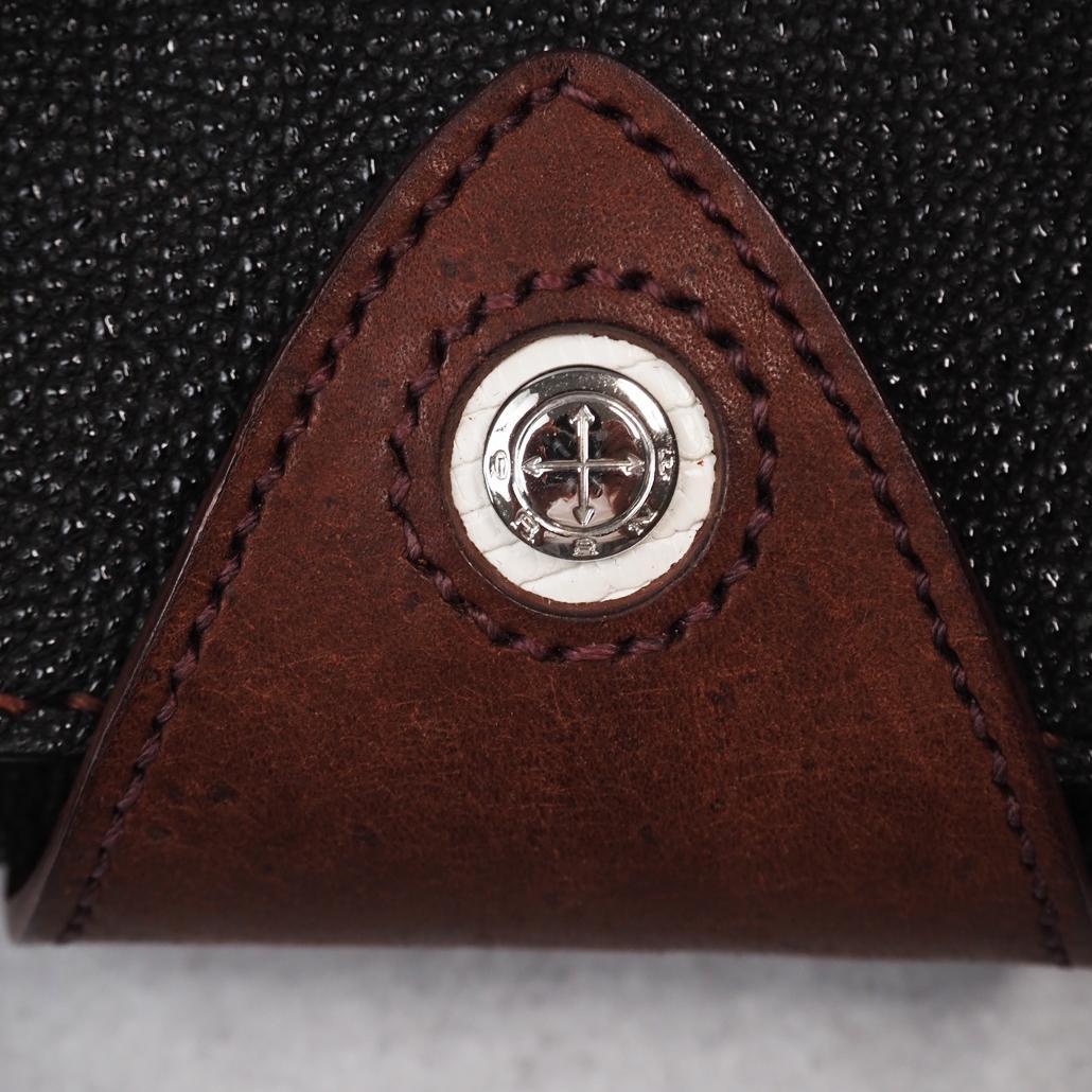 定価7万1500円 美品 GRANT KUROZAN 黒桟革 長財布