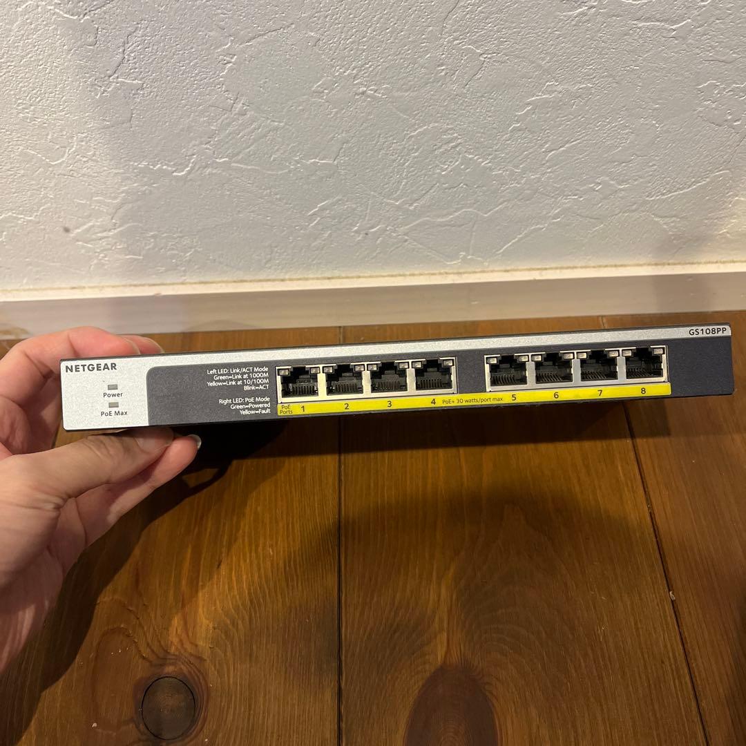 NETGEAR GS108PP 8ポートスイッチ