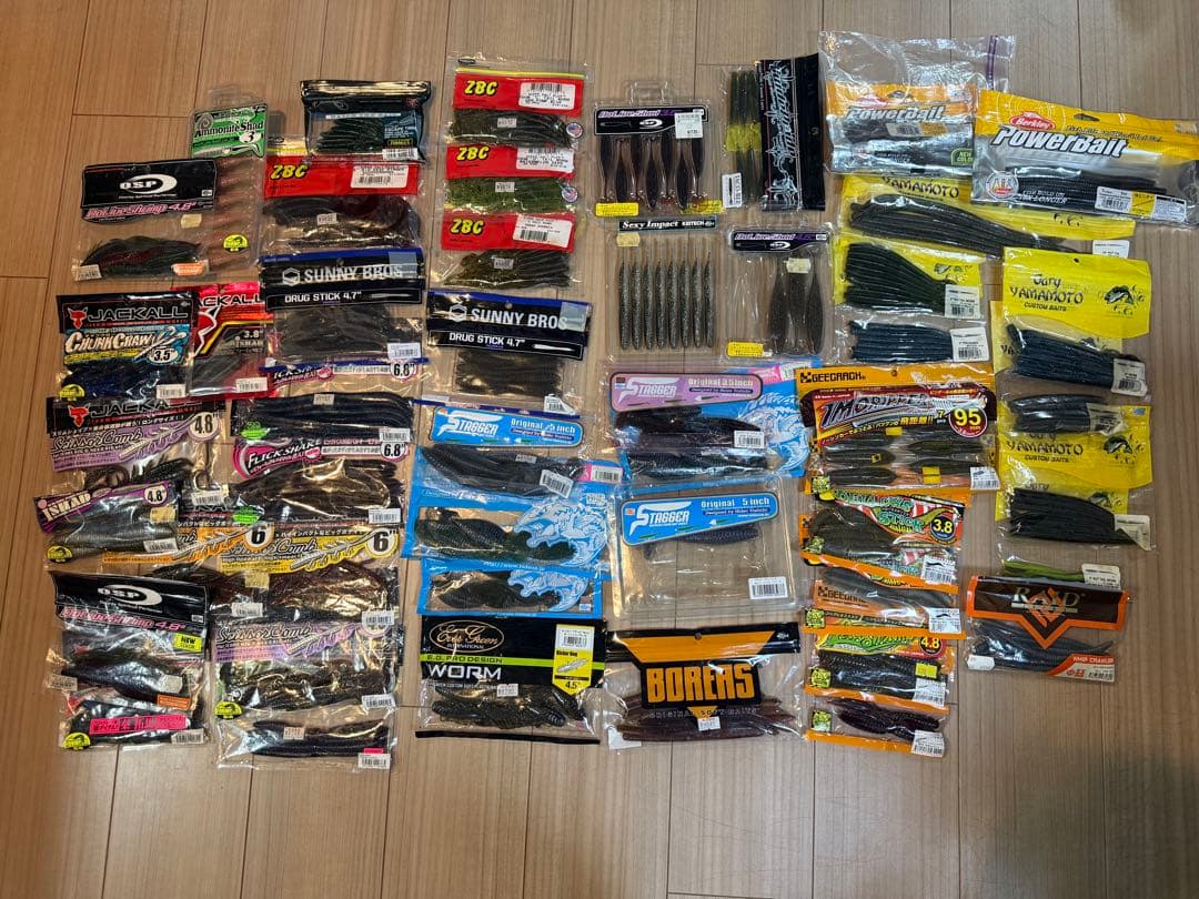 ワームセットまとめ⭐︎ゲーリー、ジャッカル、ジークラック　フックシンカーおまけ付き
