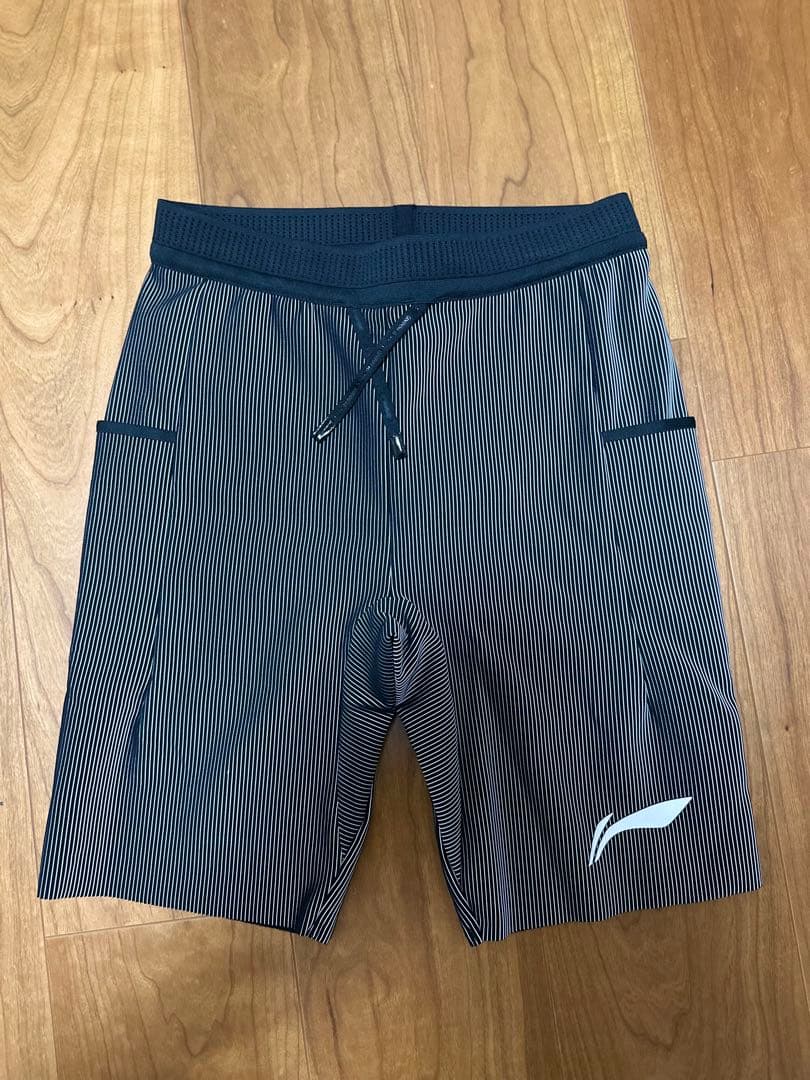 LI-NING ハーフタイツ【M】ストライプ