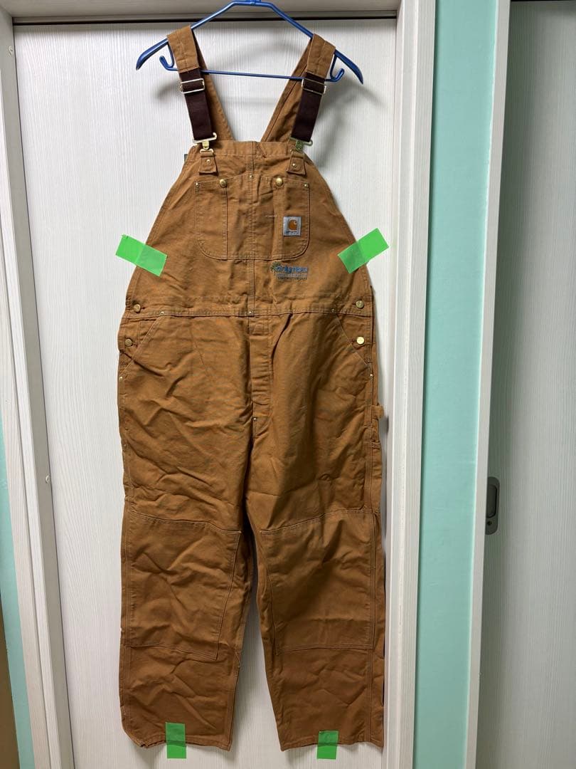 希少なコラボ&モデルサイズ46×32カーハート オーバーオール Columbia