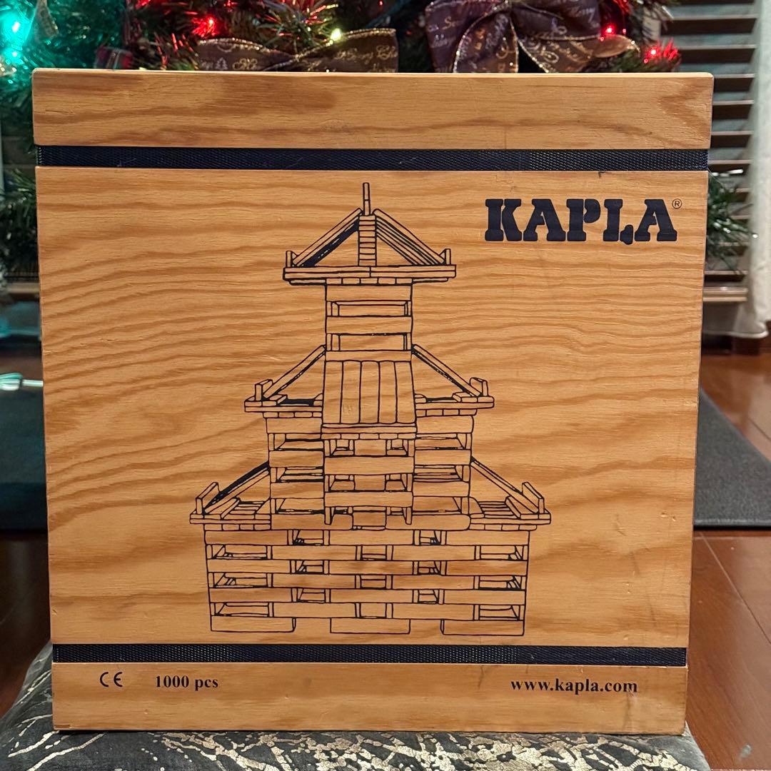 【美品】KAPLA 1000 積み木セット 収納ボックス　未使用キャスター付き